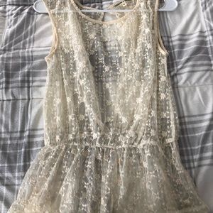 Threads 4 Thought sleeveless ivory blouse